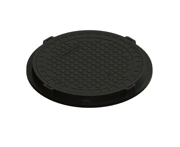 Capace stradale - Capac din polimet compozit negru rotund necarosabil D.986 PL.755 Hext.80 A15 - Vodaland gama Urban
