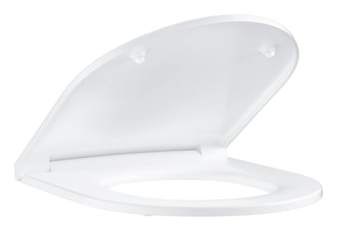 Obiecte sanitare - Capac WC Grohe Bau Ceramic WC-seat soft close, eliberare rapida, soft close, set fixare, pt 39910000, alb