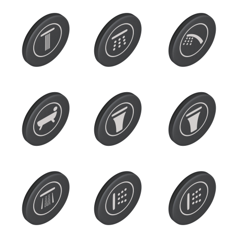 Obiecte sanitare - Capac grohee de acoperire cu simbol pentru baterie SmartControl 9 bucati