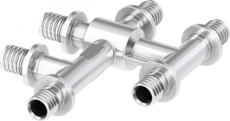 Componente de sistem - Racord TECEflex nichelat cu circuite incrucisate Ø 20 x 16 x 20