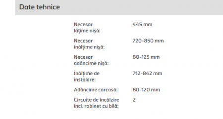 Carcasa TECEfloor SLQ VS-UP 435 otel galvanizat,montaj incastrat,alba,435x705-775x80-120 mm [1]