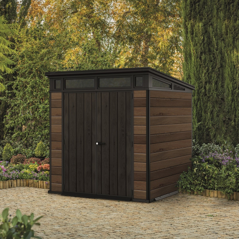 Casa si gradina - Casuta de gradina Keter Maro 7x7 colectie Signature usa dubla ferestre ventilatie ranforsare metalica