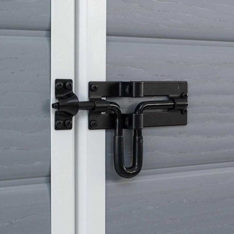 Casuta de gradina Keter Gri 6x6 colectie Manor cu usa dubla cu podea cu ferestre cu ventilatie cu ranforsare metalica [1]