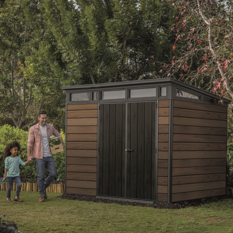 Casa si gradina - Casuta de gradina Keter Maro 9x7 colectie Signature usa dubla ferestre ventilatie ranforsare metalica