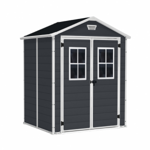 Casuta gradina Keter Manor 6x5, cu usa dubla, antracit [3]