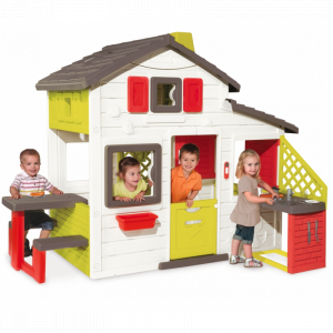 Casa si gradina - Casuta pentru copii, cu bucatarie, Smoby Friends