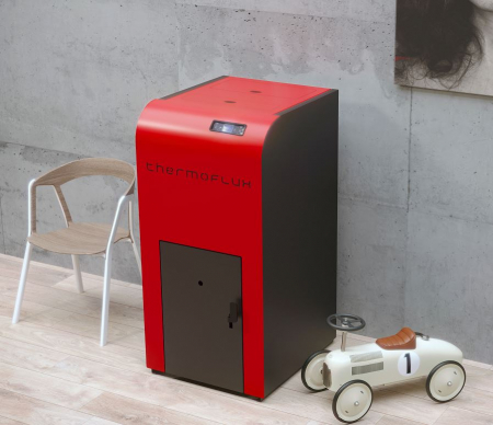 Cazane pe combustibil solid - Cazan pe peleti Thermoflux model Interio 22 - 22 kw