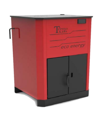 Cazane pe combustibil solid - Cazan compact pe peleti complet echipat TermoLife model Alpin 25 kW vas expansoiune si pompa de circulatie