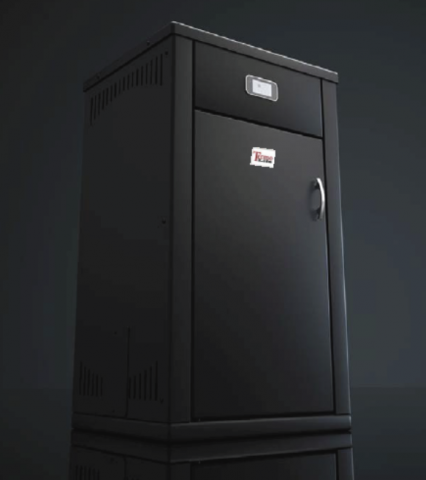 Cazane pe combustibil solid - Cazan compact pe peleti TermoLife model Alpin 27 kW vas de expansiune si pompa de circulatie