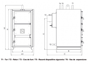 Cazan din otel pe lemne, carbuni, brichete 814 kW Thermostahl MCL 700 [3]