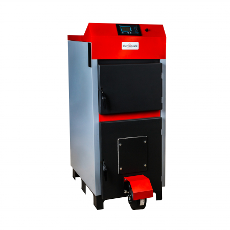 Cazane pe combustibil solid - Cazan din otel pe lemne Thermostahl Ecowood Plus 40kw cu ventilator si panou de comanda
