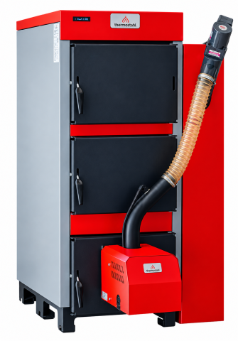 Cazane mixte - Cazan din otel pe lemne si peleti Thermostahl Ecotwin 50 kw