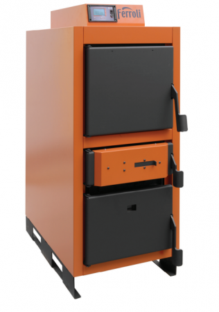Cazane pe combustibil solid - Cazan pe lemne cu gazeificare Ferroli, model CGF PRO 32 - 32 kW