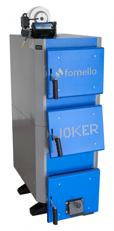 Cazane pe combustibil solid - Cazan pe combustibil solid, lemn, carbune, Fornello JOKER 36 kW, cu ventilator si automatizare