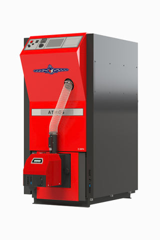 Cazan pe peleti Atmos, model D15PX 15 kw cu arzator, rezervor de peleţi, alimentator cu peleţi - 175 litri [1]