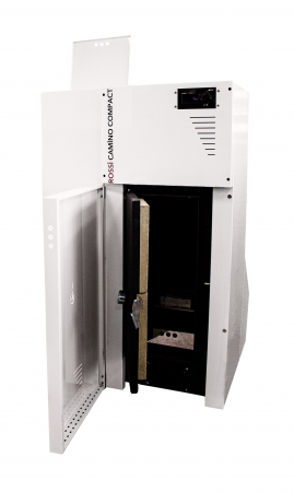 Centrala termica compacta pe peleti Fornello Rossi Camino Compact 35 kw cu rezervor 153 l, pompa de circulatie, vas expansiune, tiraj fortat [2]