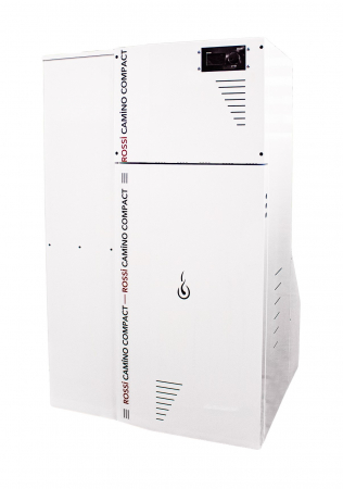 Cazane pe combustibil solid - Centrala termica compacta pe peleti Fornello Rossi Camino Compact 35 kw cu rezervor 153 l, pompa de circulatie, vas expansiune, tiraj fortat