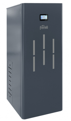 Cazane pe combustibil solid - Cazan pe peleti Ferroli BioPellet Top 30 kw complet echipat si automatizat