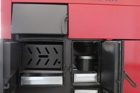 Cazan pe lemne si peleti Fornello, model Eco Energy mixt 45 kW, echipata cu 2 camere de ardere, automatizare, afisaj digital, arzator fonta, buncar peleti integrat 105 kg [6]