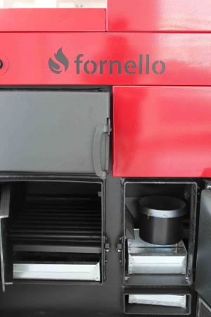 Cazan pe lemne si peleti Fornello, model Eco Energy mixt 35 kW, echipata cu 2 camere de ardere, automatizare, afisaj digital, arzator fonta, buncar peleti integrat 90 kg [7]