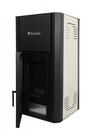 Termosemineu pe peleti Fornello Primo Pellet Ivory 30 kw, complet echipat cu pompa de circulatie, vas expansiune, supapa de siguranta, buncar de peleti 30 kg, automatizare [2]