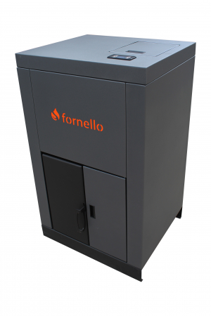 Cazan pe peleti Fornello, model Eco Energy 25 kW, ardere ecologica, arzator din fonta, automatizare, buncar 45 kg, afisaj digital, consum redus [2]