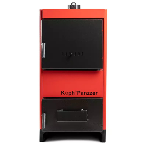 Centrala/Cazan lemne si carbuni KOPH Panzzer 37 kW/45 kW cu regulator de tiraj inclus, Ø 160 mm, volum manta apa 80 litri [2]