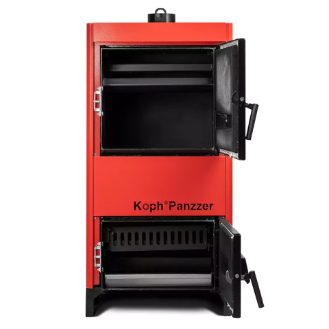 Centrala/Cazan lemne si carbuni KOPH Panzzer 37 kW/45 kW cu regulator de tiraj inclus, Ø 160 mm, volum manta apa 80 litri [3]