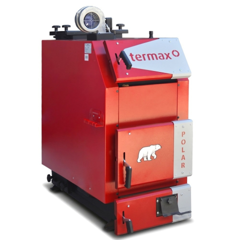 Cazane mixte - Cazan pe lemne si carbune Termax Polar 30 kW din otel 6 mm, 180 mp