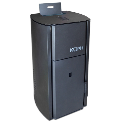Centrala cu peleti KOPH PM 25 kW, 160 mp, buncar peleti 25 kg, diametru cos fum ⌀80 mm, manta apa 28 litri, pompa recirculare si vas expansiune incorporate, Negru [4]