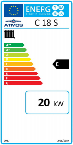 Cazan pe lemne si carbuni Atmos, din otel cu gazeificare, model C18S 20 kw dotat cu exhaustor de fum si serpentina de racire [3]