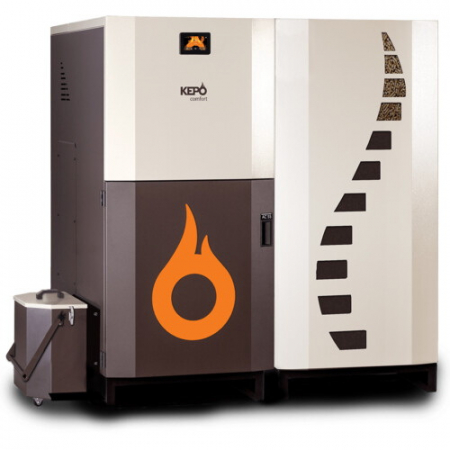 Cazane pe combustibil solid - Centrala termica pe peleti complet echipata 55 kW, curatare automata, Kepo 55 AC