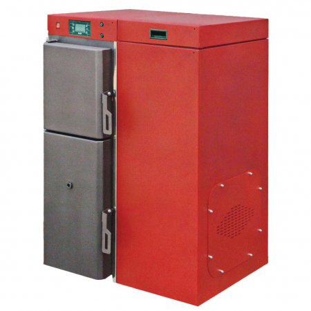Centrala termica mixta lemn si peleti, Fornello Tera 40 KW, aprindere electrica peleti, fara modificari la schimbarea combustibilului, buncar 120 kg [1]