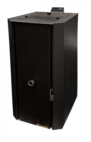 Cazane pe combustibil solid - Centrala termica pe peleti Fornello Rossi B Black 25 kw, pompa de circulatie, vas expansiune, tiraj fortat