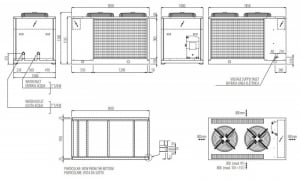 Chiller pentru racirea apei Clint seria Aqua Plus model CHA/IK/A 131 - 35,9 kw (compresor scroll inverter si modulul hidraulic cu pompa de circulatie) [2]