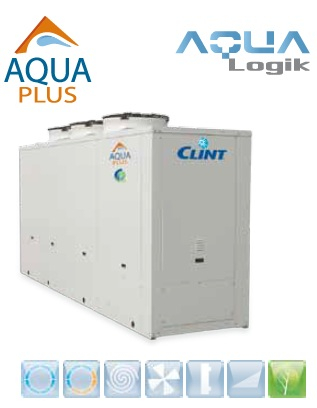 Chiller pentru racirea apei Clint seria Aqua Plus model CHA/K 363-P - 95,9 kw stocator 400 litri incorporat, ventilator EC si modul hidraulic cu pompa [1]