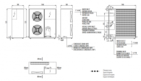 Chiller pentru racirea apei Clint seria Compact Line model CHA/IK/A 71 - 19 kw (compresor scroll inverter si modulul hidraulic cu pompa EC inverter) [2]