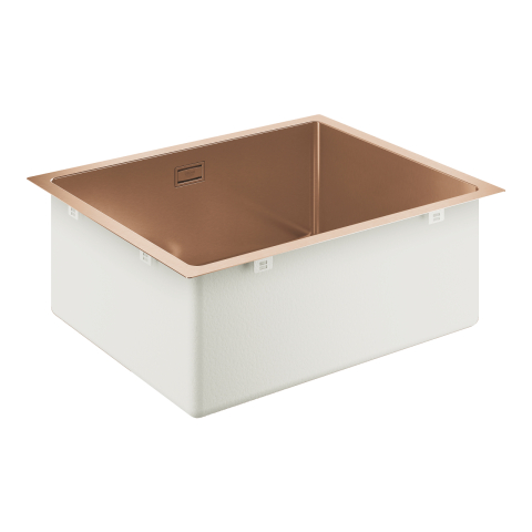 Obiecte sanitare - Chiuveta bucatarie Grohe inox, K700 sub blat, 540 x 440 mm, 1 cuva, montare pe blat, evacuare automata, kit montaj si evacuare, cupru mat