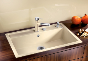 Chiuveta compozit, gri piatra, cu excentric, Blanco Dalago 8 [2]