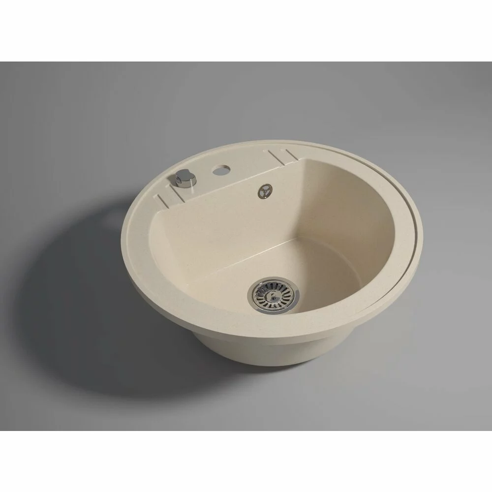 Chiuveta granit,rotunda, nisip, 510 mm, Ferro Mezzo [1]