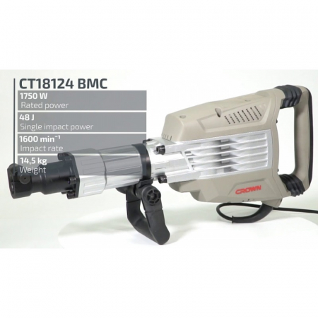 Scule si echipamente pentru constructii - Ciocan Demolator Profesional Crown CT18124BMC 30mm HEX 1750W 50J
