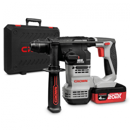 Scule si echipamente pentru constructii - Ciocan Rotopercutor SDS Plus Crown CT28001HX-4 + acumulator 20V