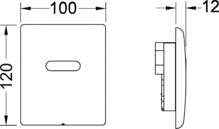 Unitate electronica de comanda URINAL TECEPlanus otel alba lucios, infrarosu, 12V [1]