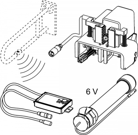 Unitate electronica de comanda wireless, WC TECEPLanus otel inox, 6V [1]