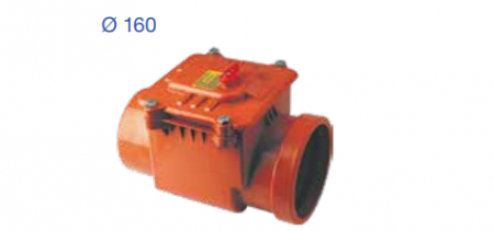 Clapete PVC - Clapeta antiretur PVC cu inchizator si garnitura, pentru canalizare, DN 160 mm, Capricorn