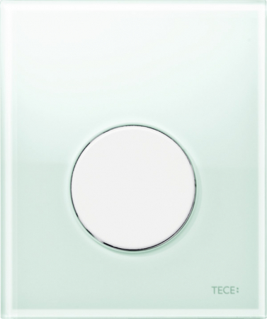Clapete de actionare pentru vase tip WC - Clapeta URINAL TECELoop sticla alba, include cartus, 1 treapta,buton alb