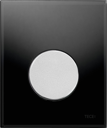 Clapete de actionare pentru vase tip WC - Clapeta URINAL TECELoop sticla neagra, include cartus, 1 treapta, buton crom mat