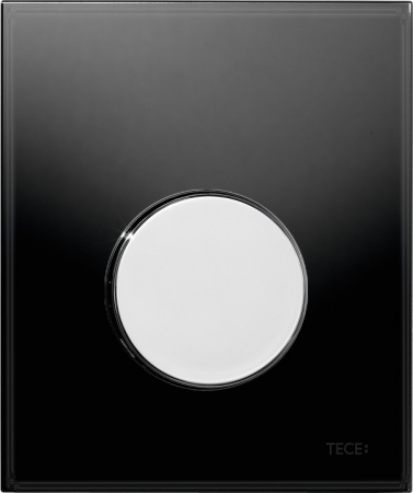 Clapete de actionare pentru vase tip WC - Clapeta URINAL TECELoop sticla neagra, include cartus, 1 treapta, buton crom lucios