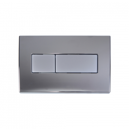 Obiecte sanitare - Clapeta de actionare, 245 mm x 160 mm, actionare dubla, cromat cu butoane mate, Styron