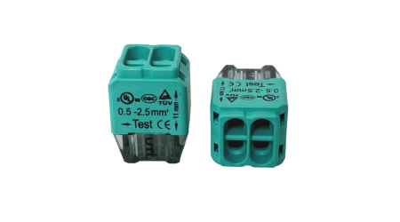 Cabluri si conductori - Clema de conexiune, 4 poli, verde